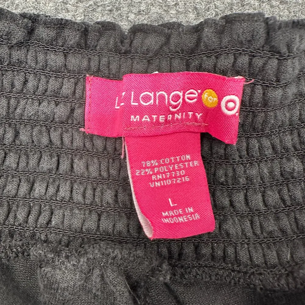 Maternity Black Velvet Maternity Pants Vintage 2000's Liz Lange Large - Picture 6 of 6